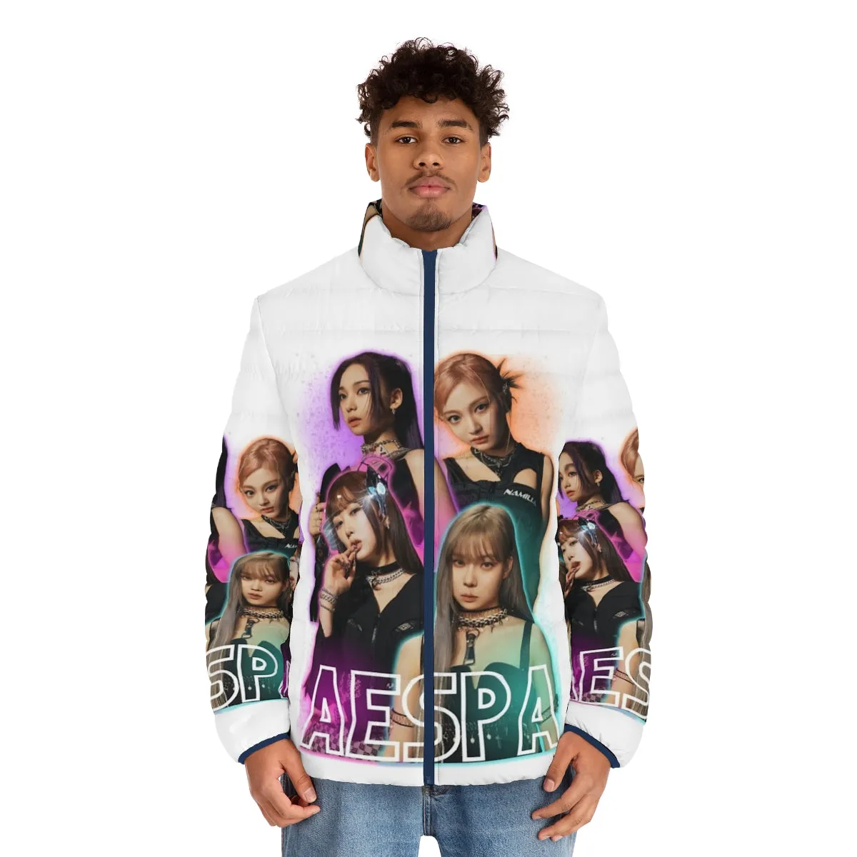Aespa Members Puffer Jacket - Stylish Winter Wear for K-Pop Fans