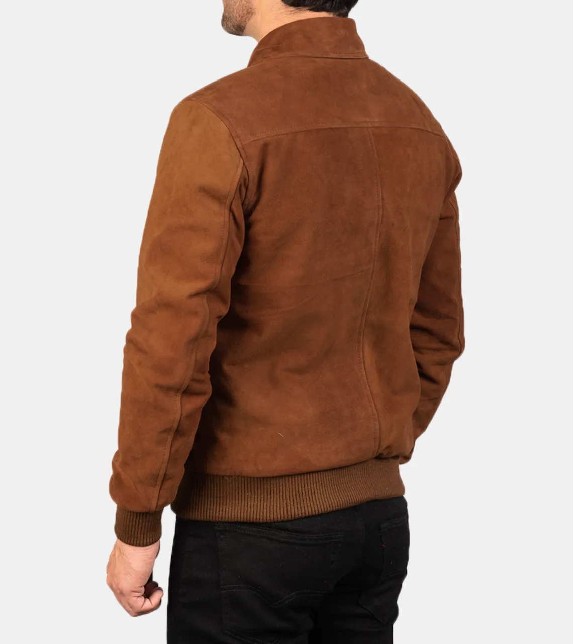 Alfier Men's Bronze Suede Leather Jacket