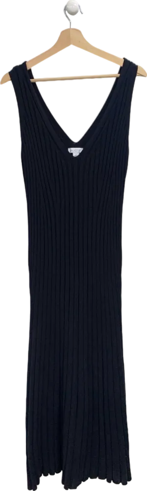 Aligne Black Mermaid V-neck Knitted Dress UK L