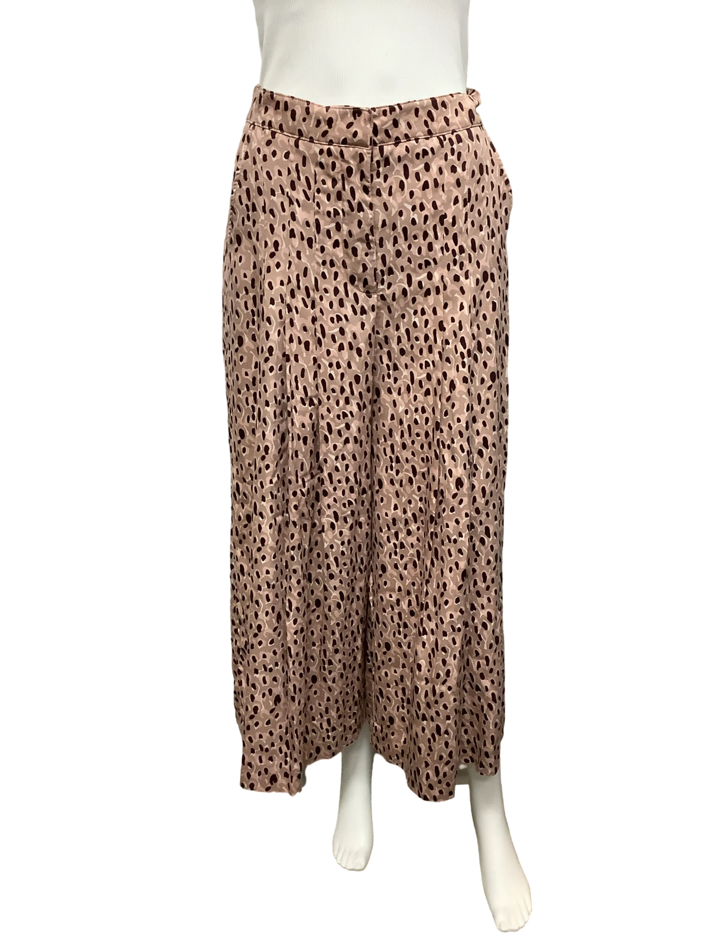 Anthropologie Printed High Rise Wide Leg Pant Size: S