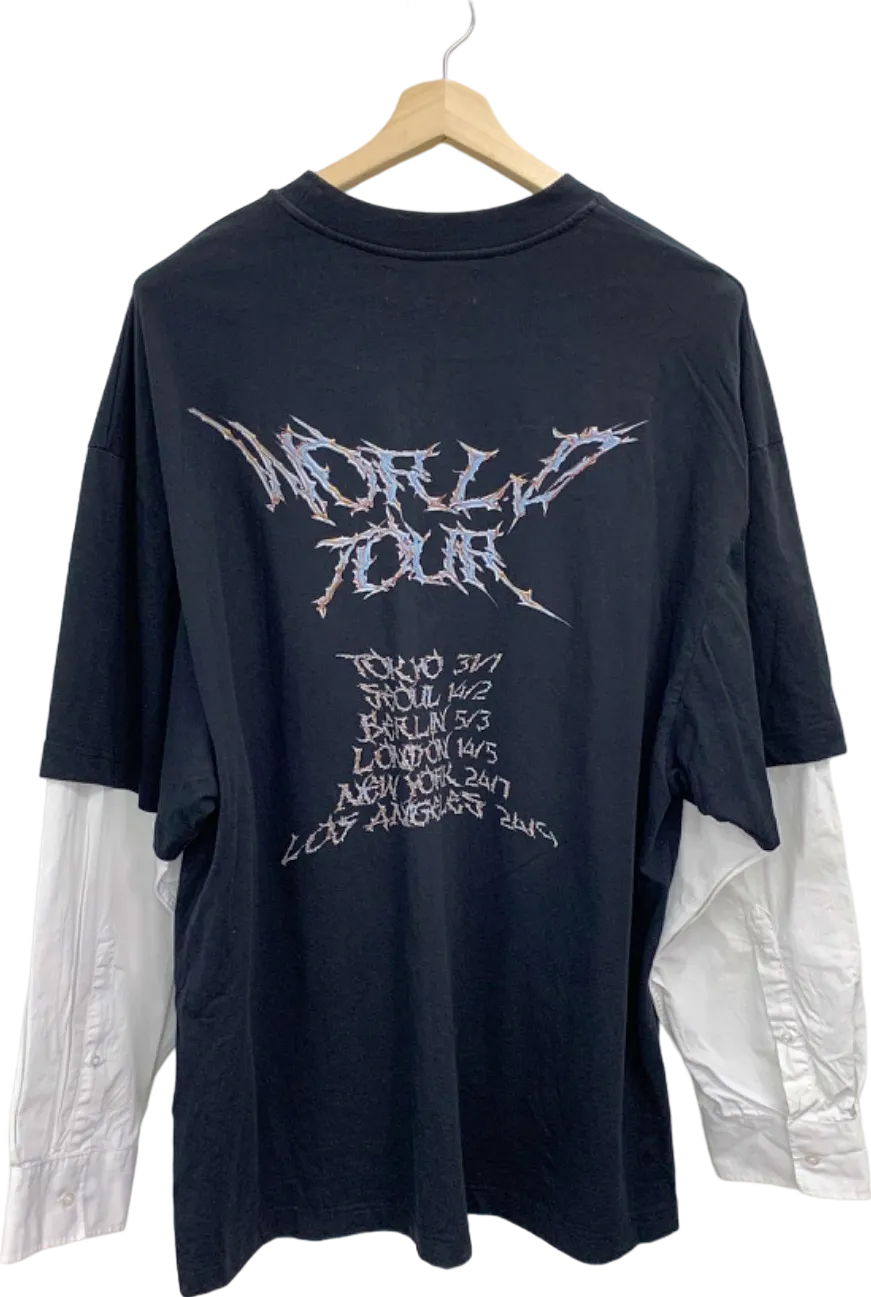 Arcana Black Long Sleeve Graphic T-Shirt UK XL