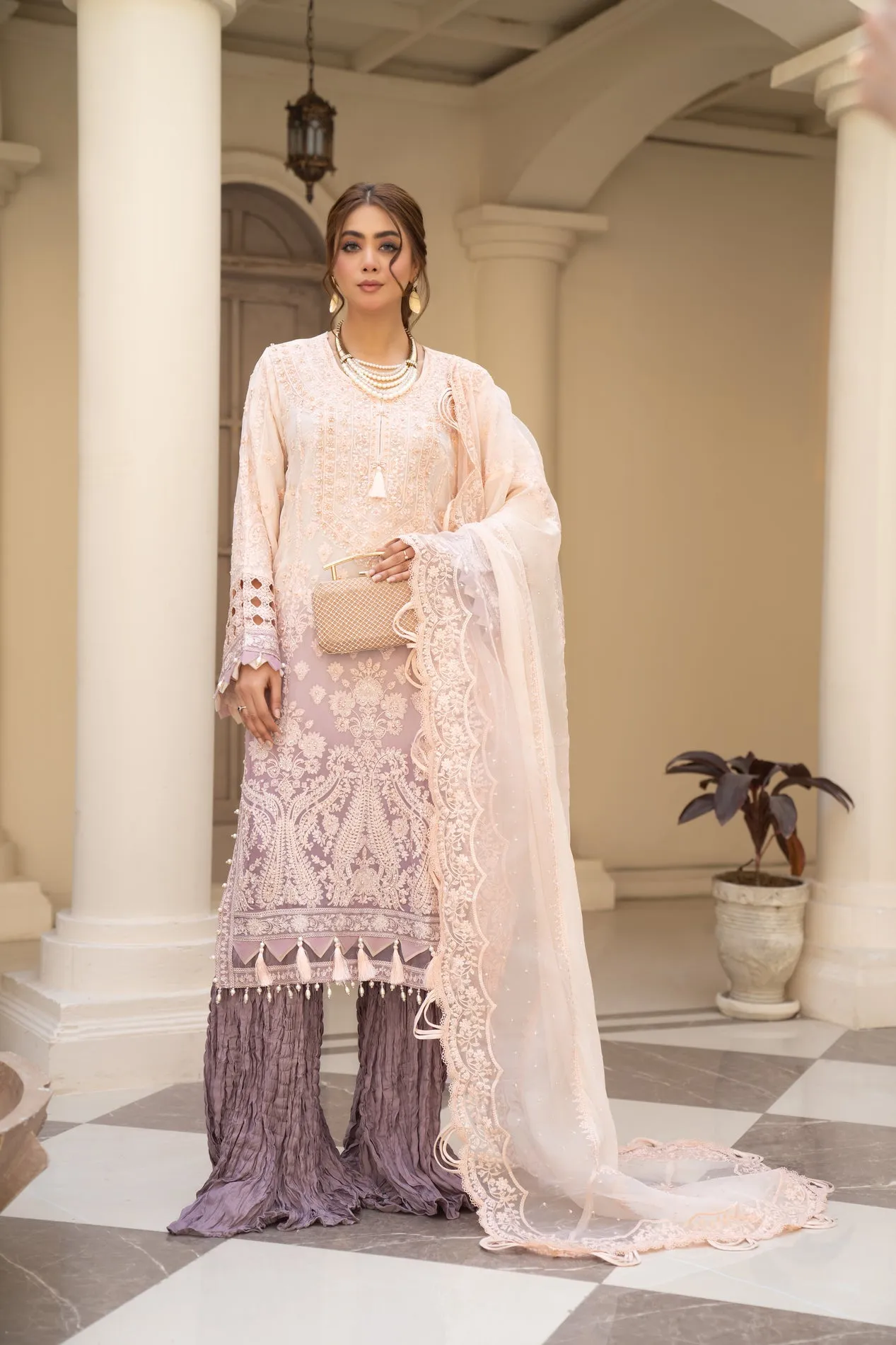 ARWAH CHIFFON LUXURY FORMAL DRESS VA4