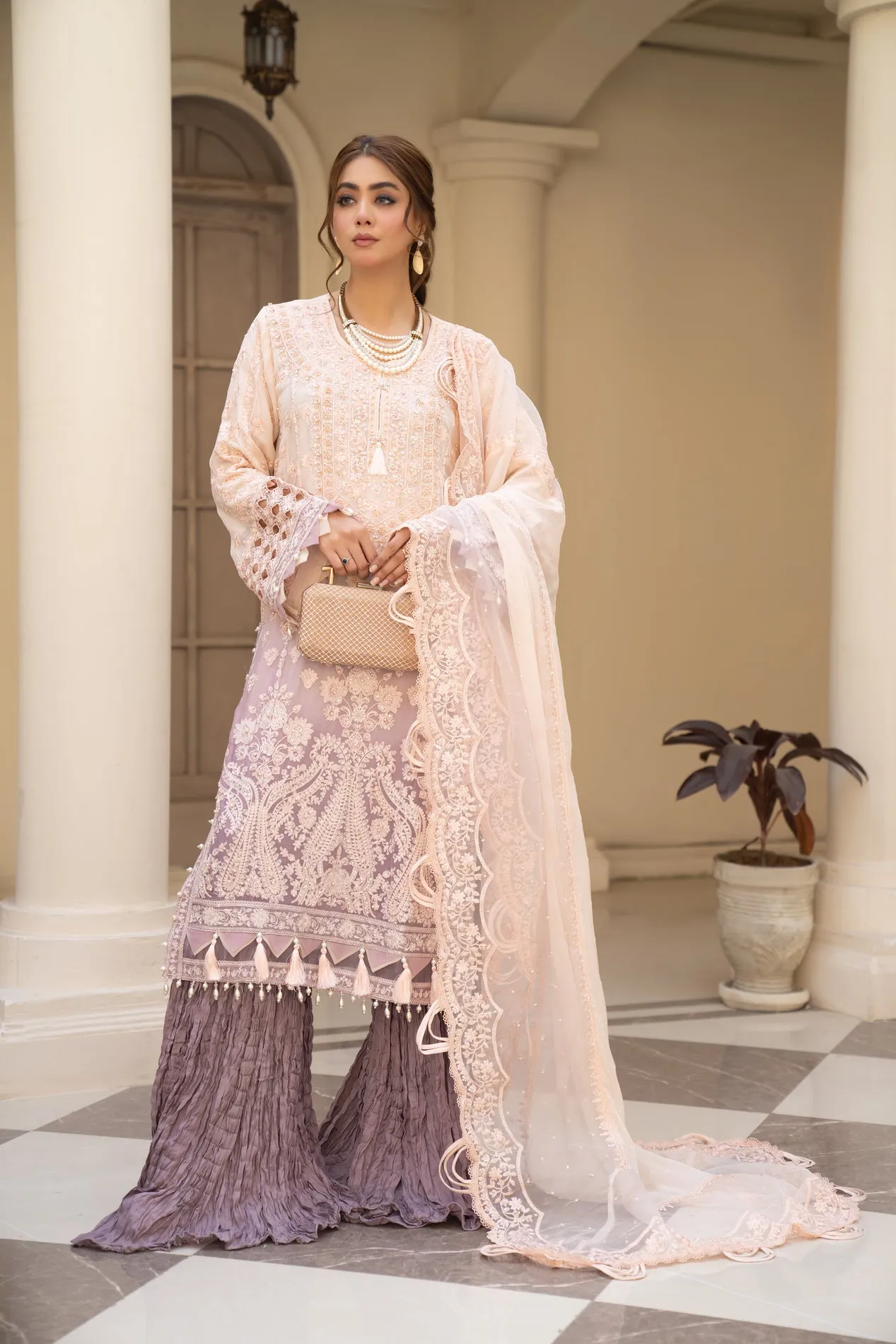 ARWAH CHIFFON LUXURY FORMAL DRESS VA4