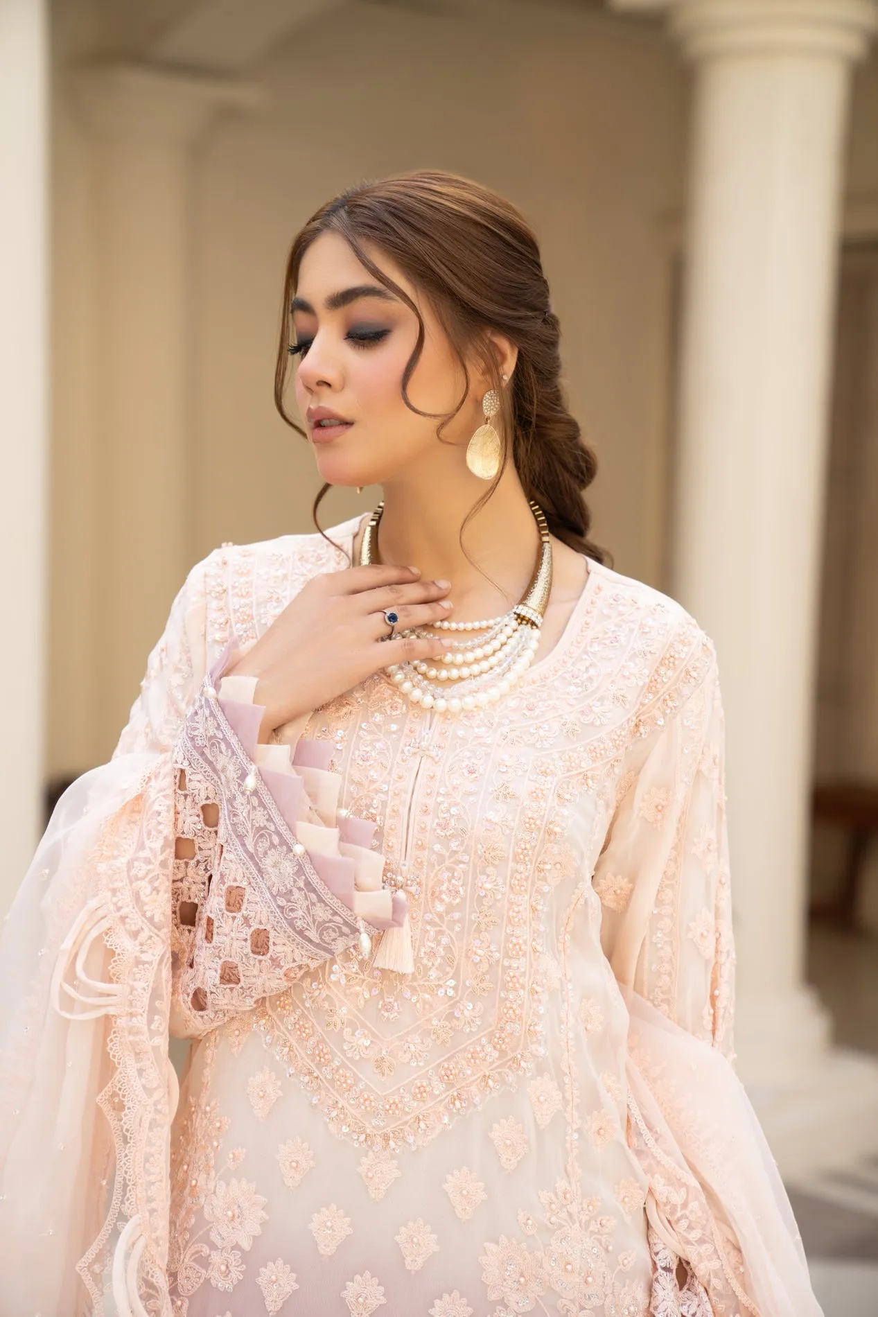 ARWAH CHIFFON LUXURY FORMAL DRESS VA4