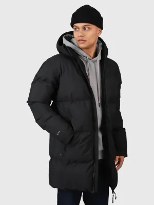 Bigmain Men Long Puffer Jacket | Black