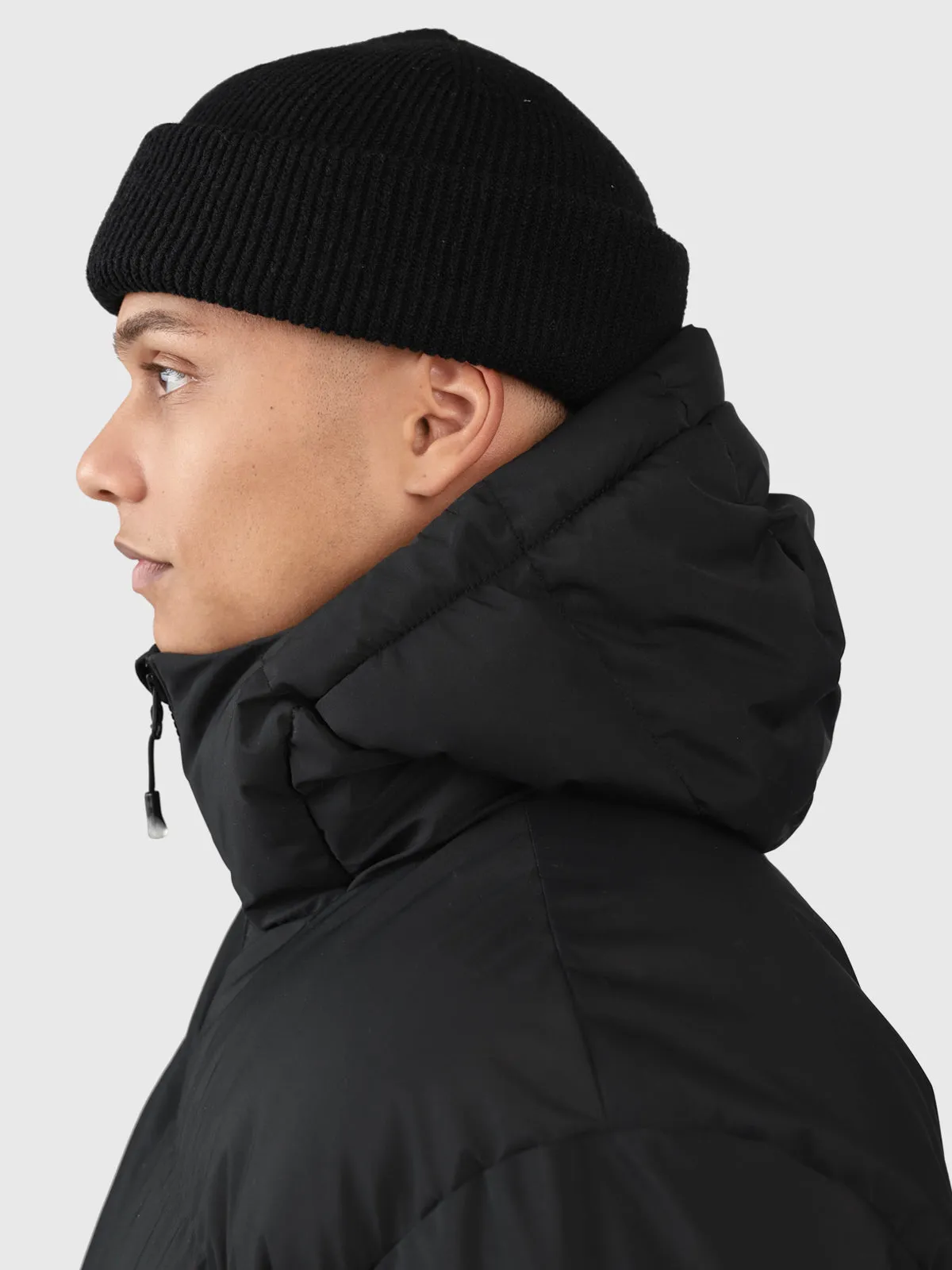 Bigmain Men Long Puffer Jacket | Black