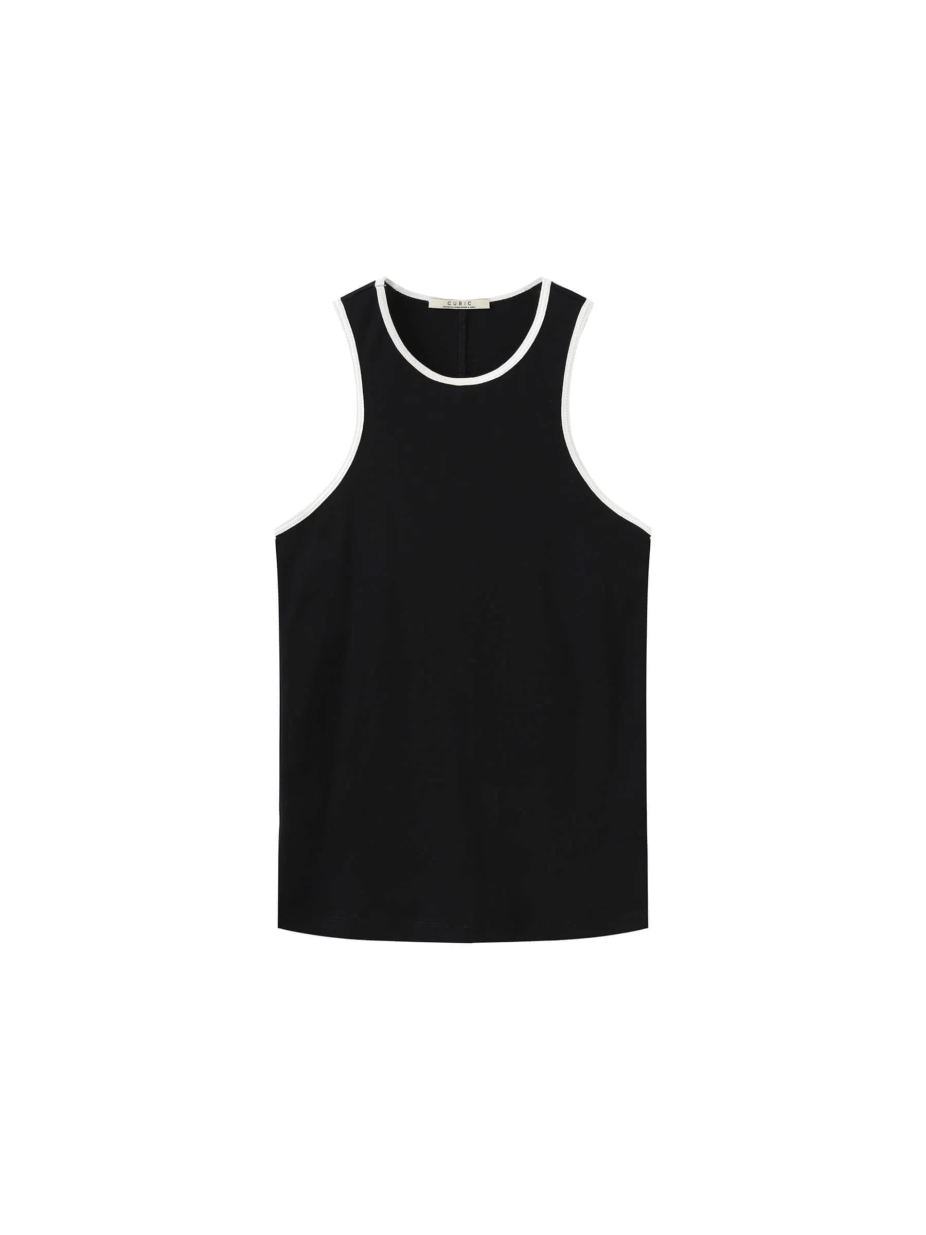 Contrast Cutaway Tank Top