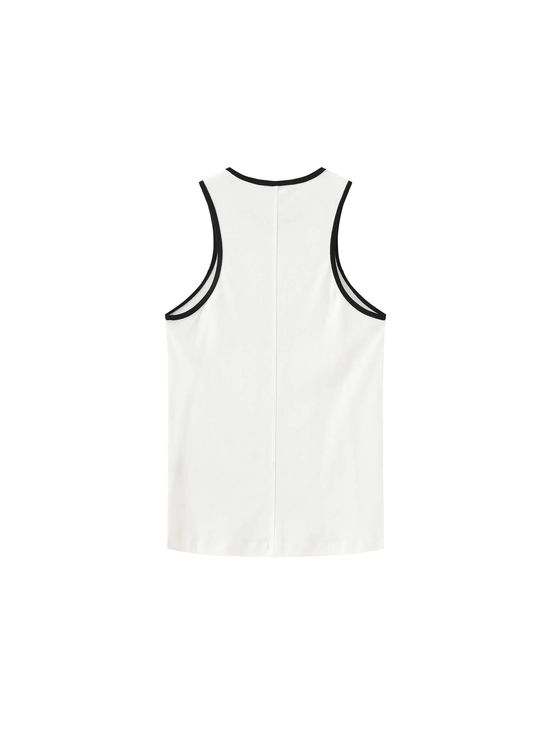 Contrast Cutaway Tank Top