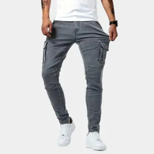 Denim Jeans Cargo Trousers - Cross & Crown