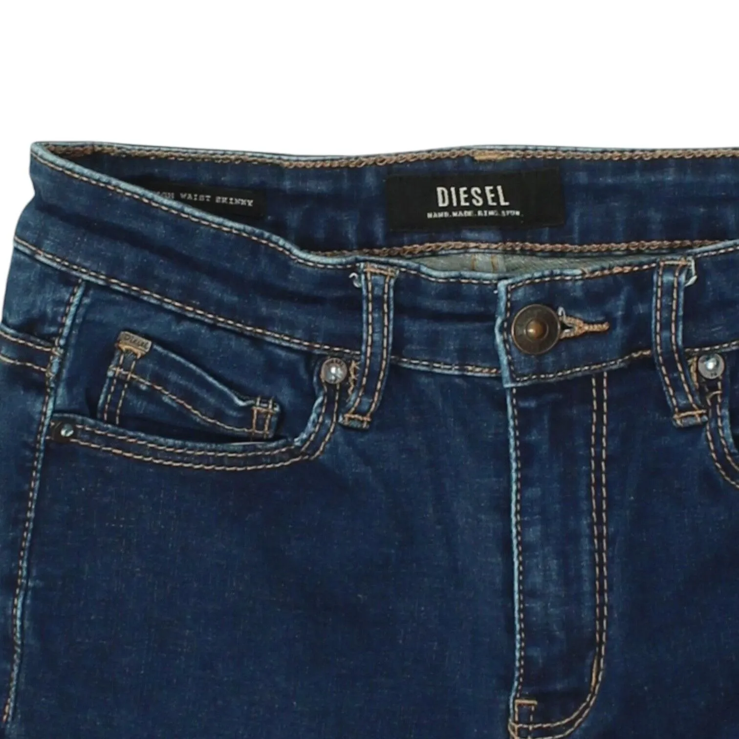 Diesel Womens Blue High Waist Skinny Jeans | Vintage Casual Denim Trousers VTG