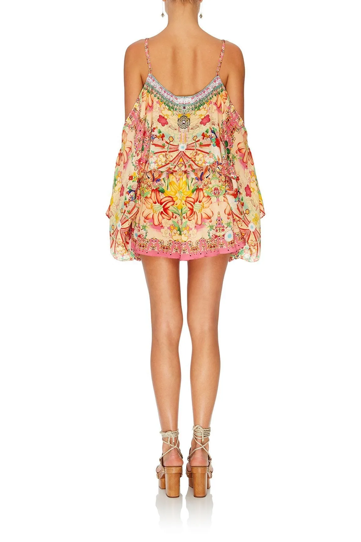 DROP SHOULDER PLAYSUIT KIMONO KISSES