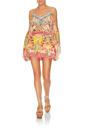 DROP SHOULDER PLAYSUIT KIMONO KISSES