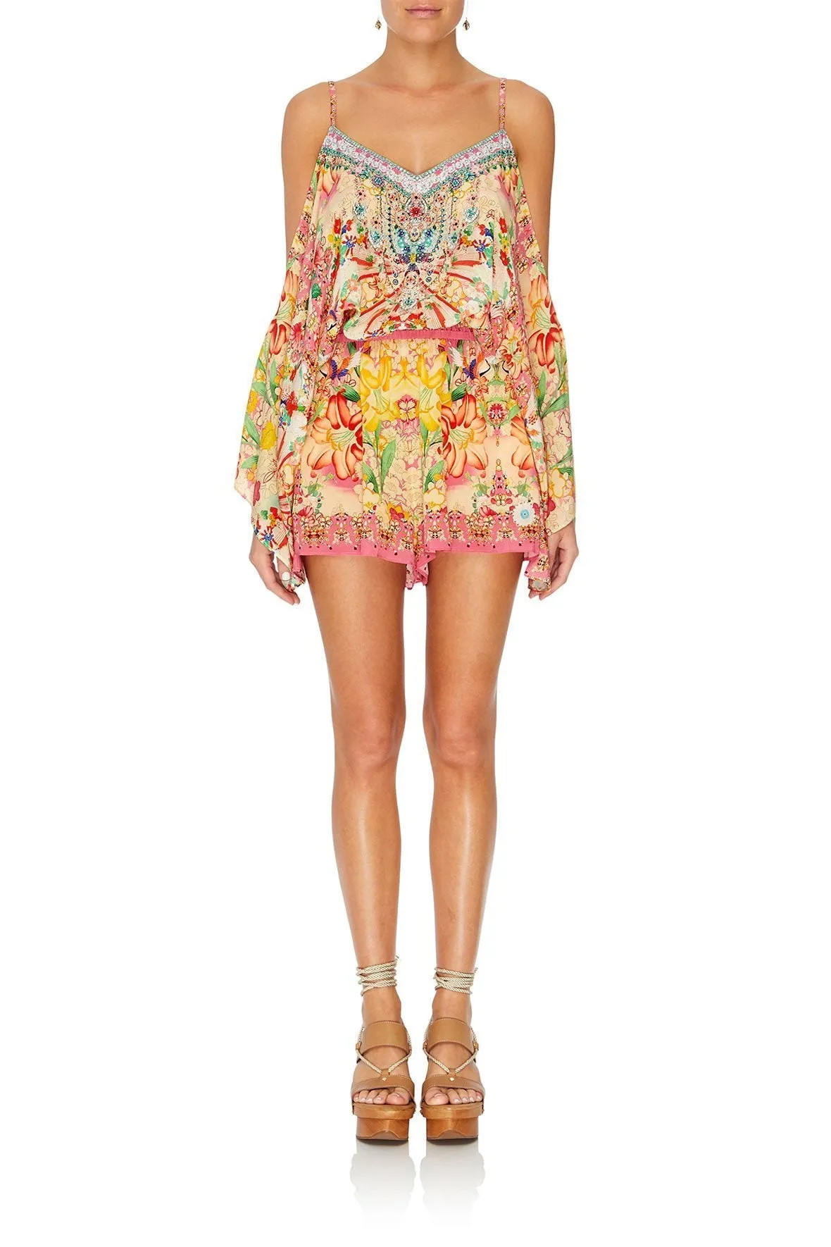 DROP SHOULDER PLAYSUIT KIMONO KISSES