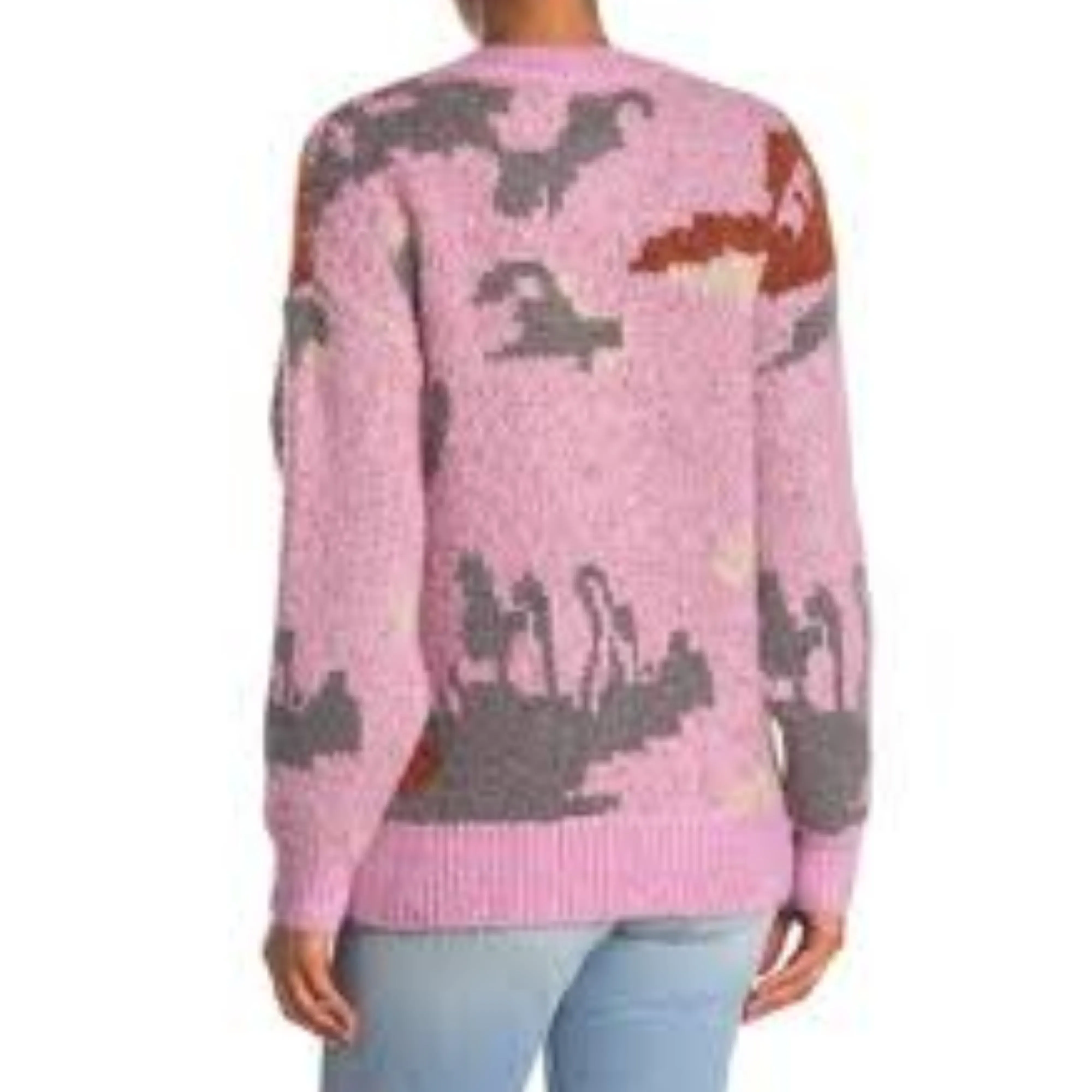 ELODIE lntarsia Print Sweater