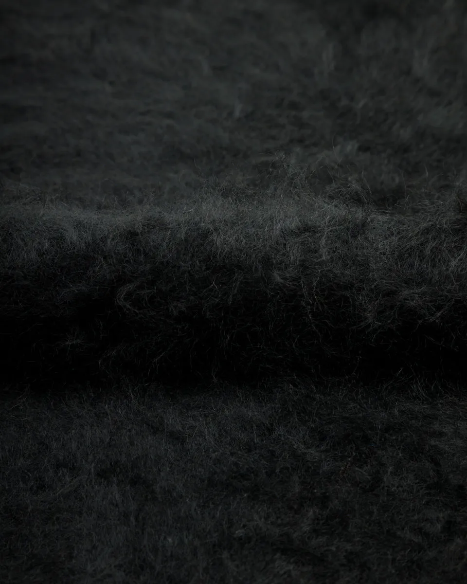 Fur Cashmere V Pullover - Black 10