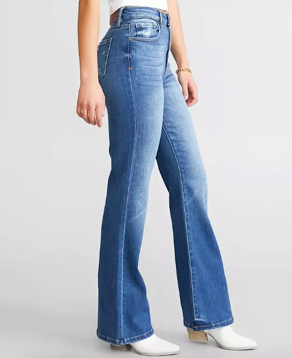 happi high rise flare - medium dark