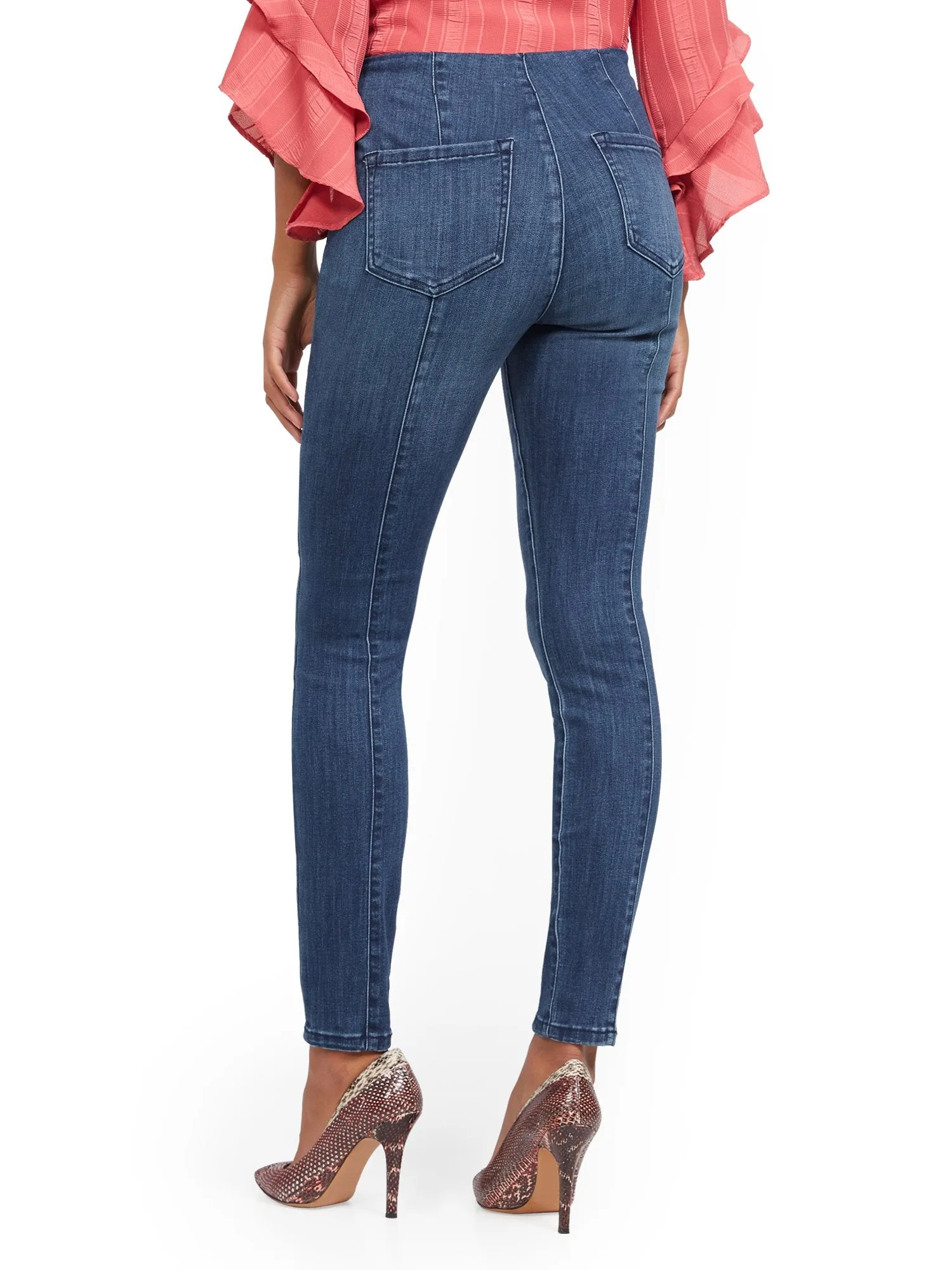 High-Waisted No-Gap Pull-On Legging - Brilliant Blue