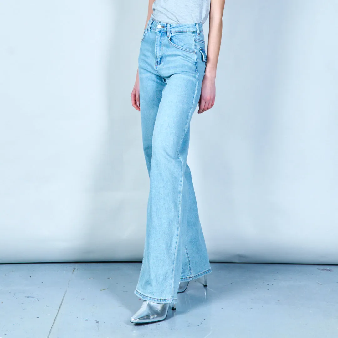 High-waisted straight-leg denim wholesale