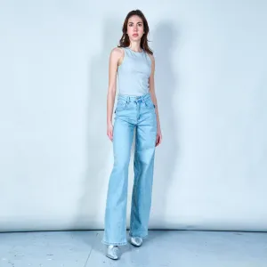 High-waisted straight-leg denim wholesale