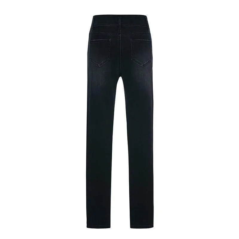 High Waisted Stretch Denim Leggings