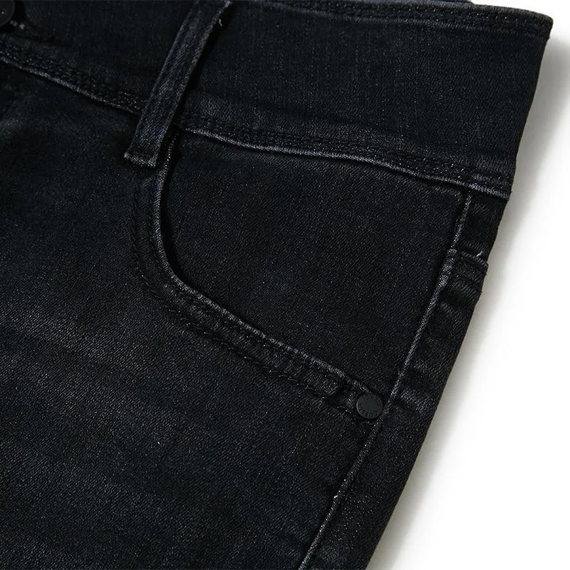 High Waisted Stretch Denim Leggings