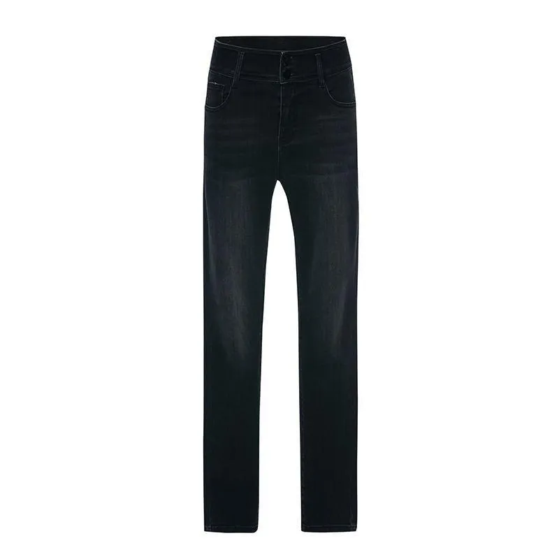 High Waisted Stretch Denim Leggings