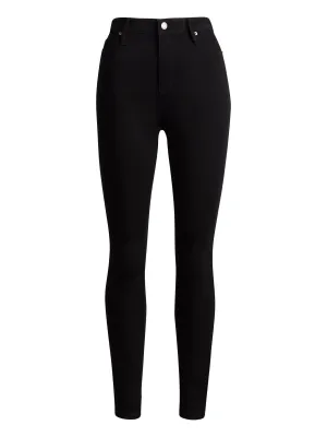 High-Waisted Super-Skinny Jeans - Black