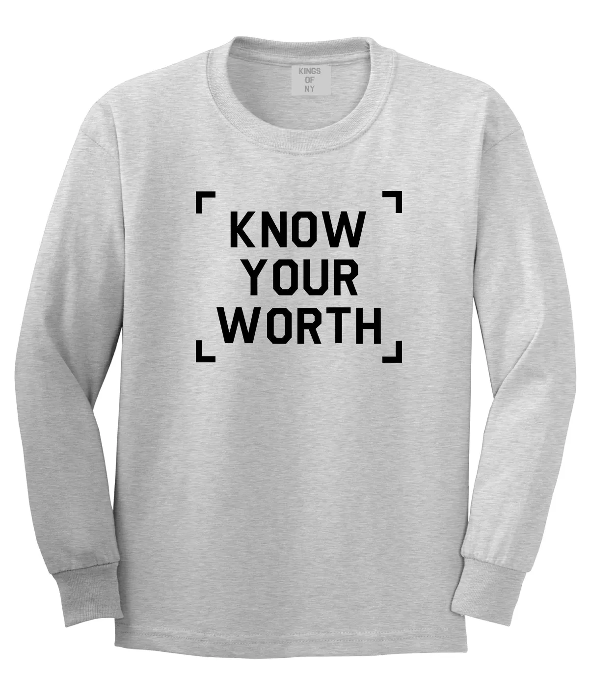 Know Your Worth Mens Long Sleeve T-Shirt