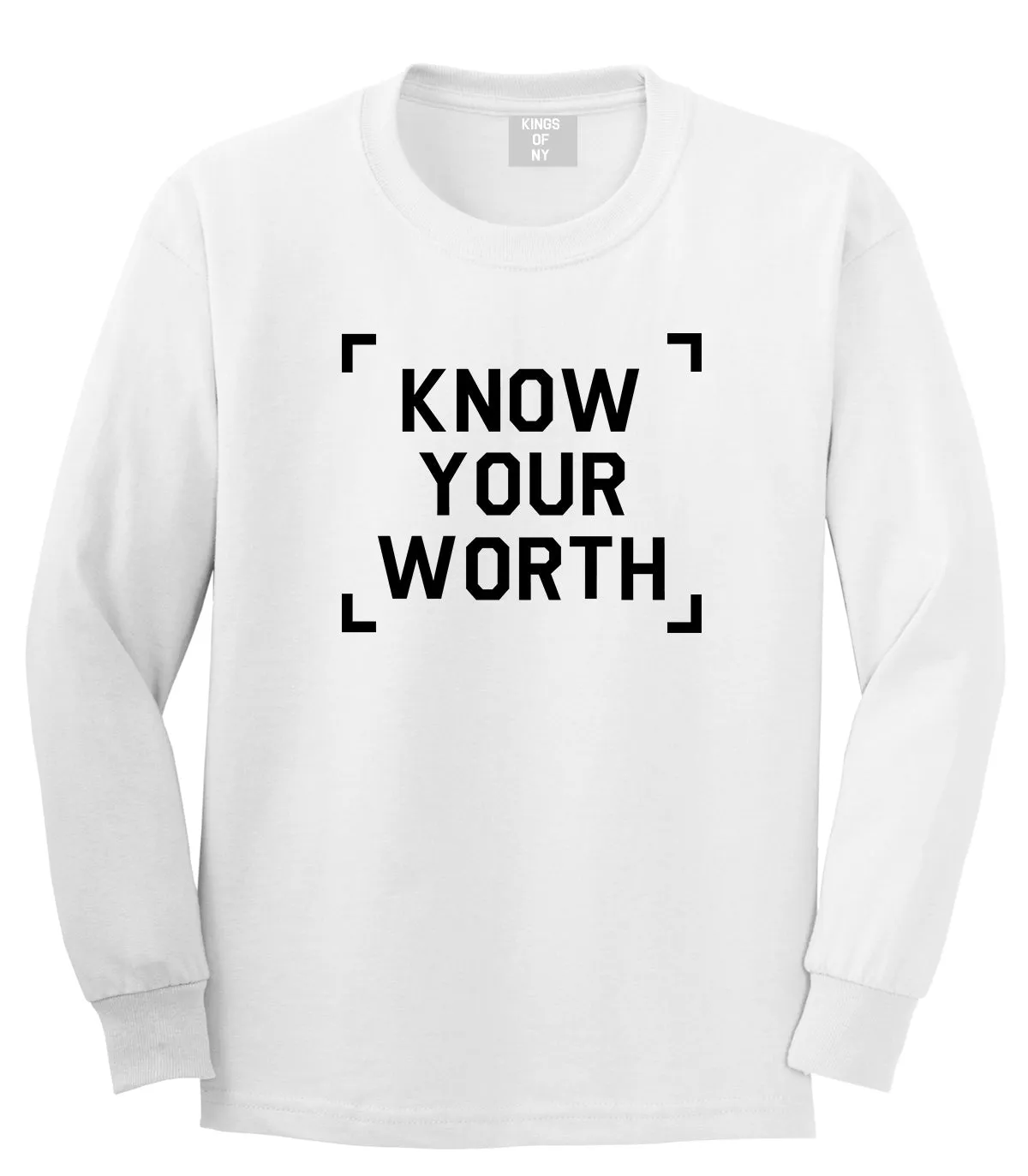Know Your Worth Mens Long Sleeve T-Shirt