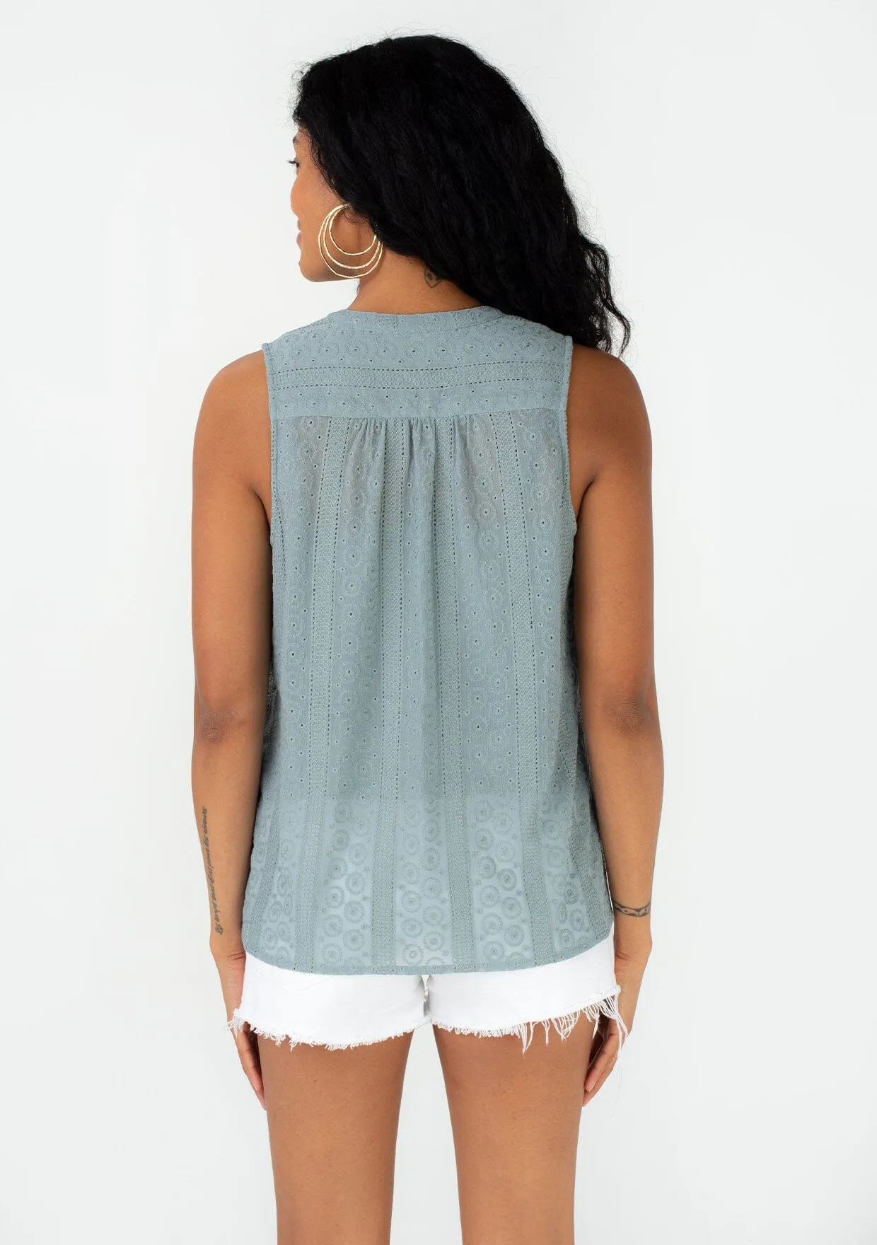 Last Chance Eyelet Tank Top