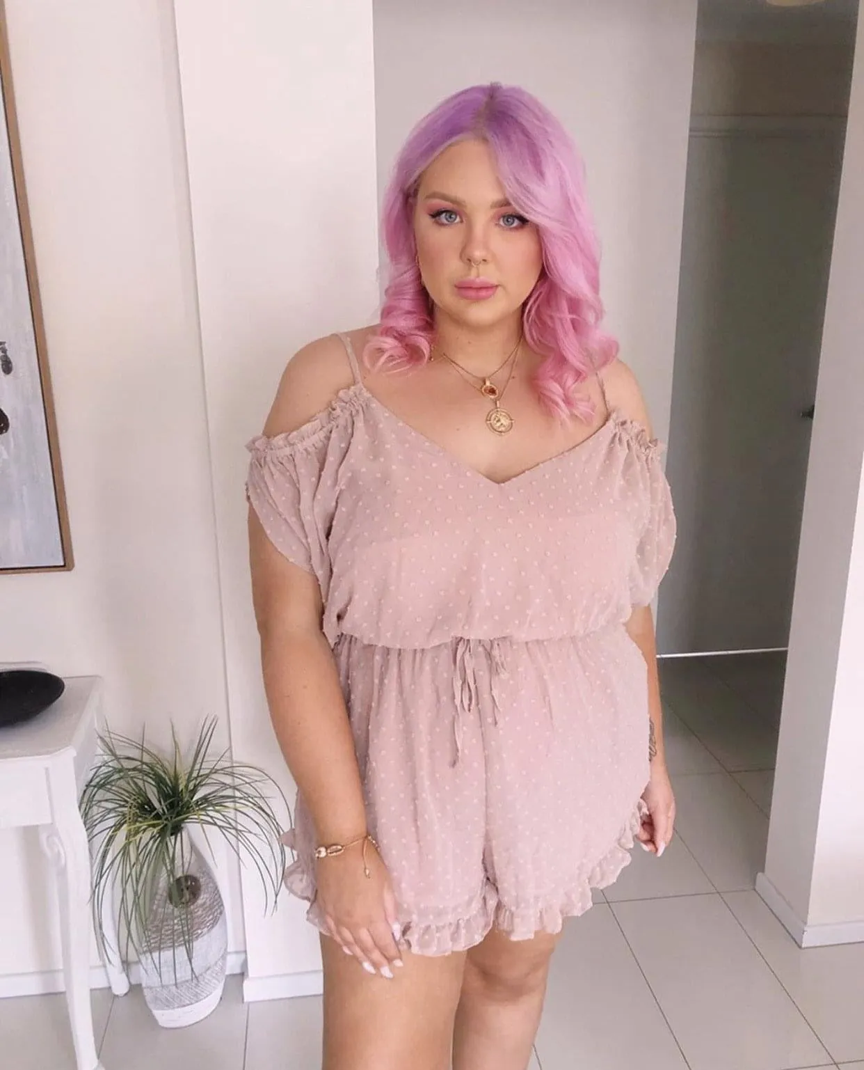 Layla Playsuit - Blush