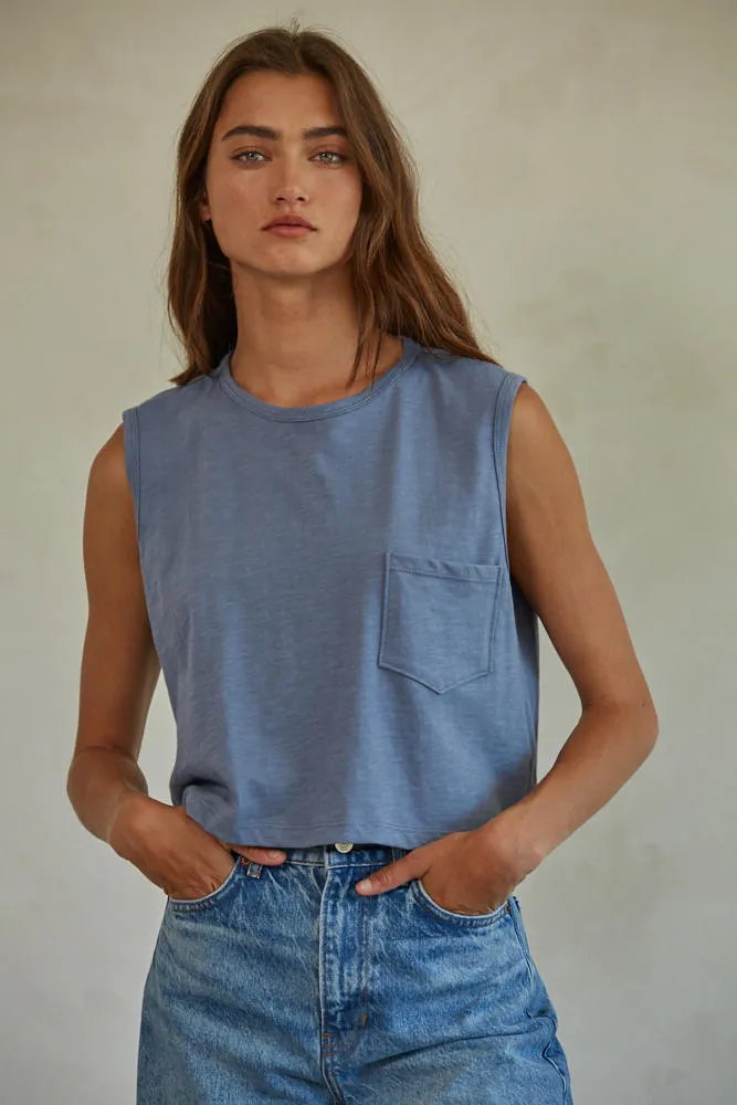 Leah Tee- Dusty Blue