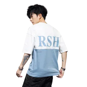 Loose casual half sleeve T-shirt  for men