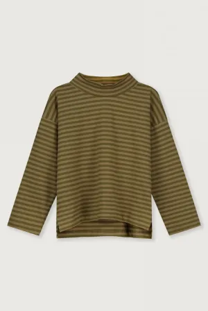 L/S Turtle Tee GOTS | Olive Green - Peanut
