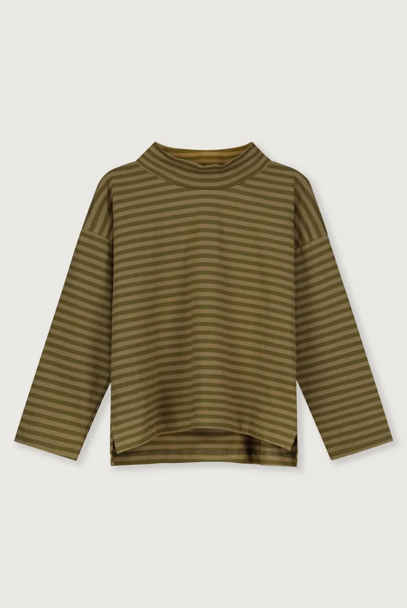 L/S Turtle Tee GOTS | Olive Green - Peanut