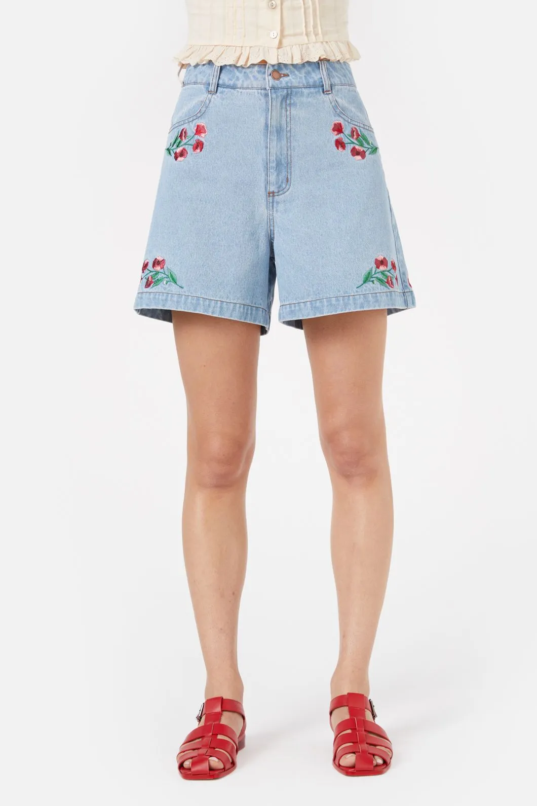 Poppy Emb Short
