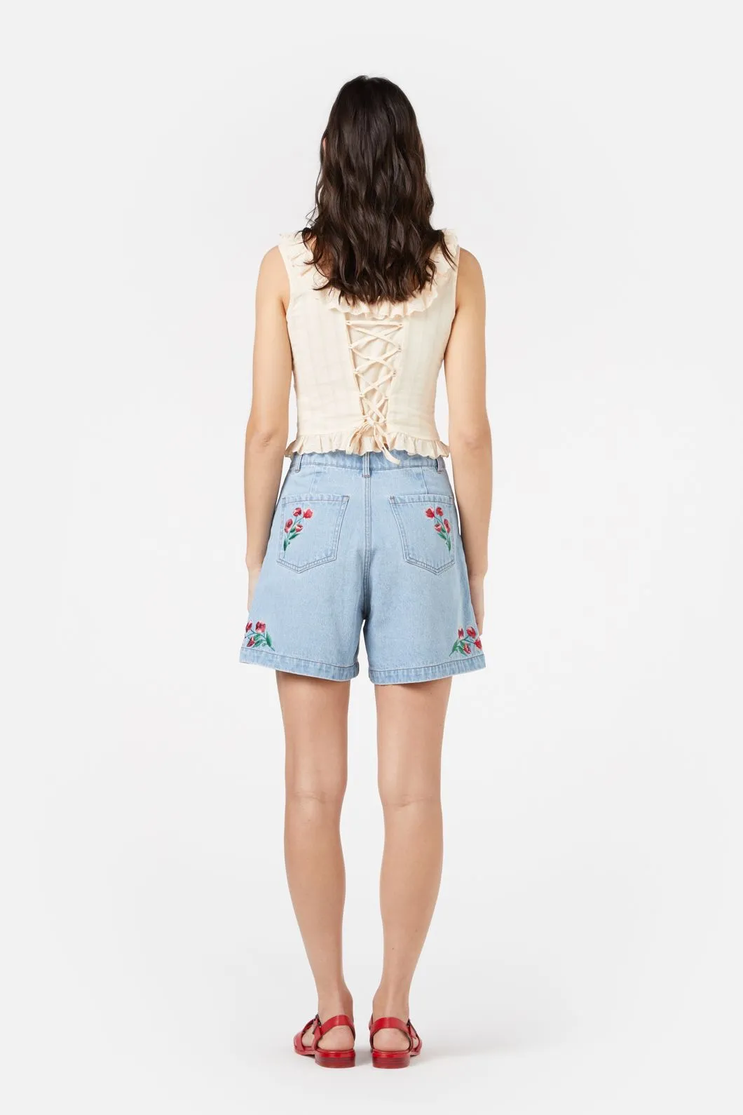 Poppy Emb Short