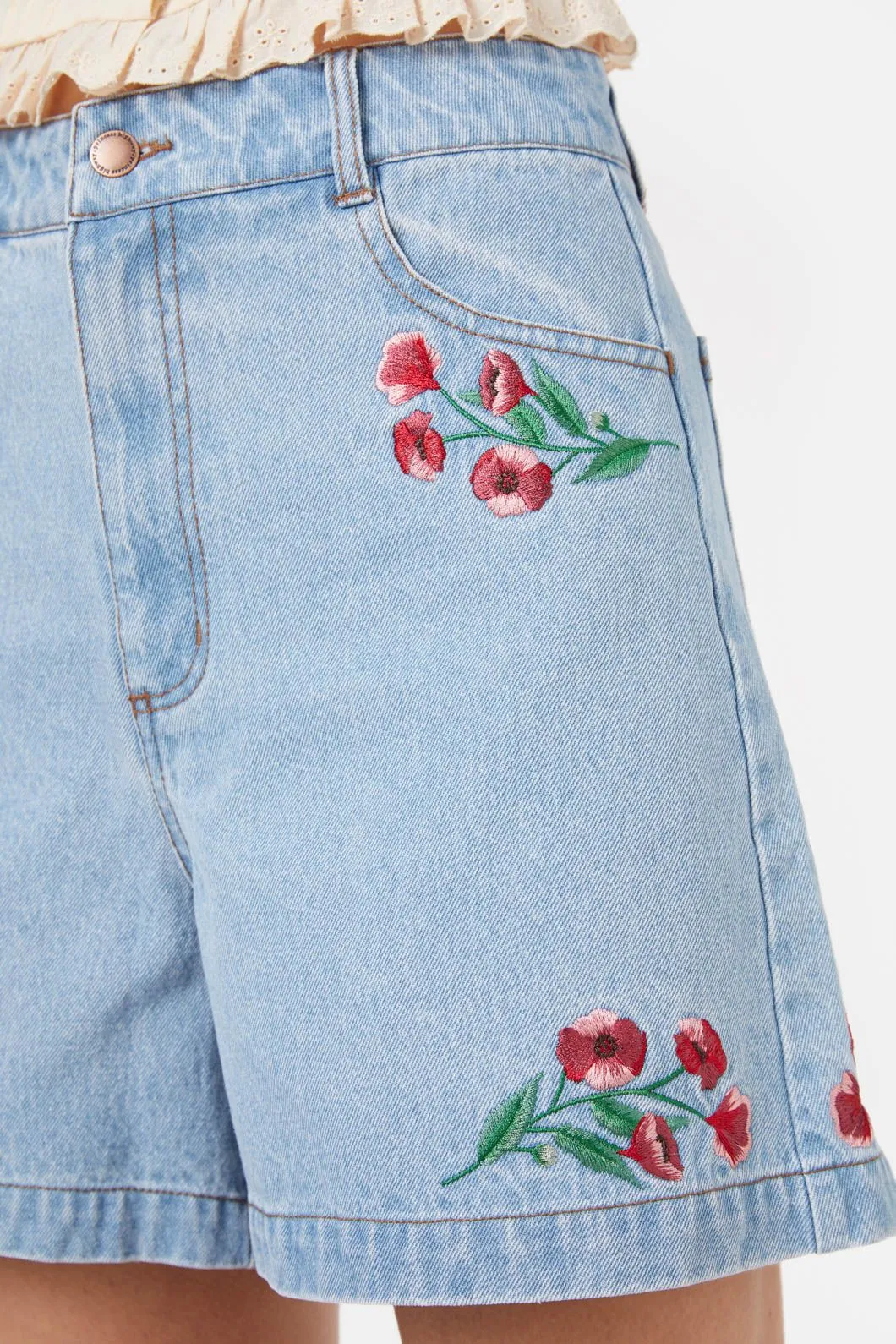 Poppy Emb Short