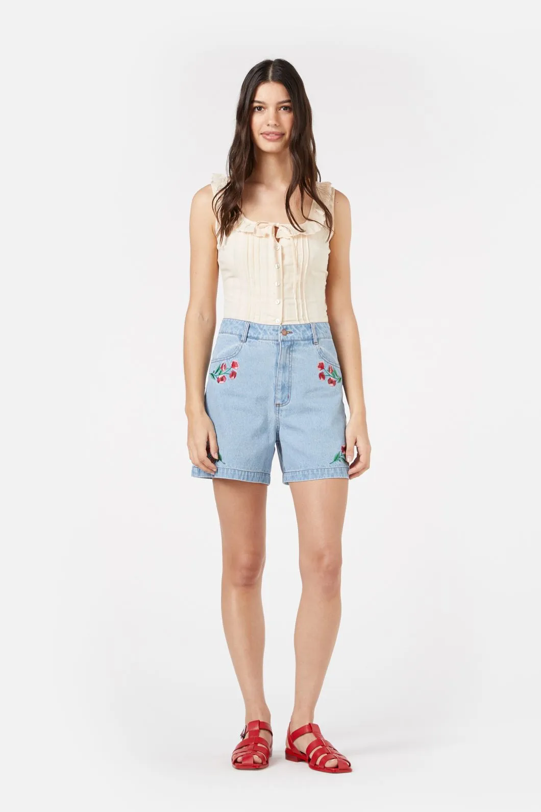 Poppy Emb Short
