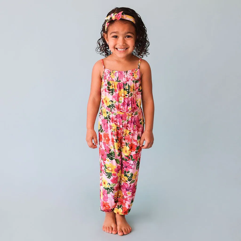 Posh Peanut Smocked Spaghetti Jumpsuit - Malana
