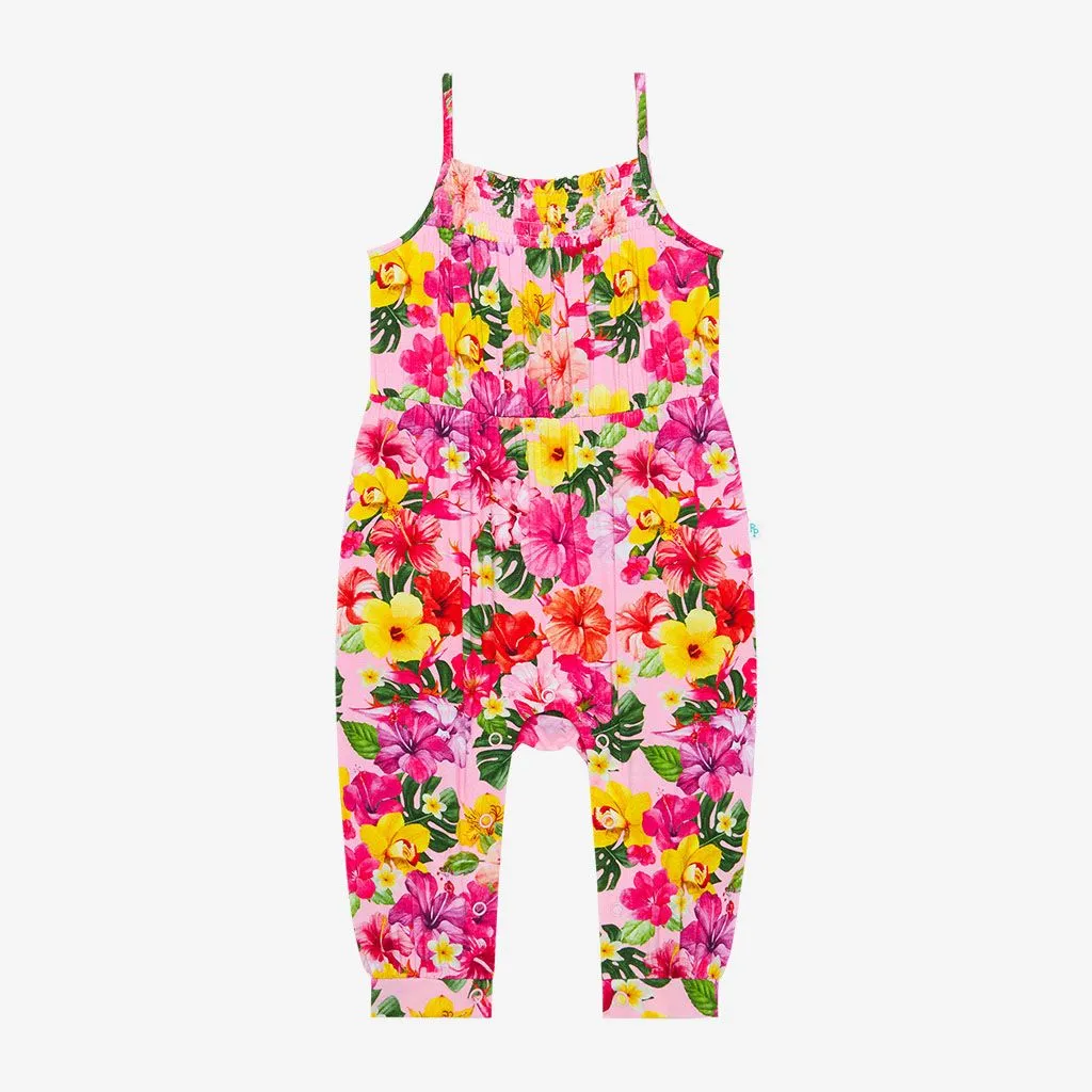 Posh Peanut Smocked Spaghetti Jumpsuit - Malana