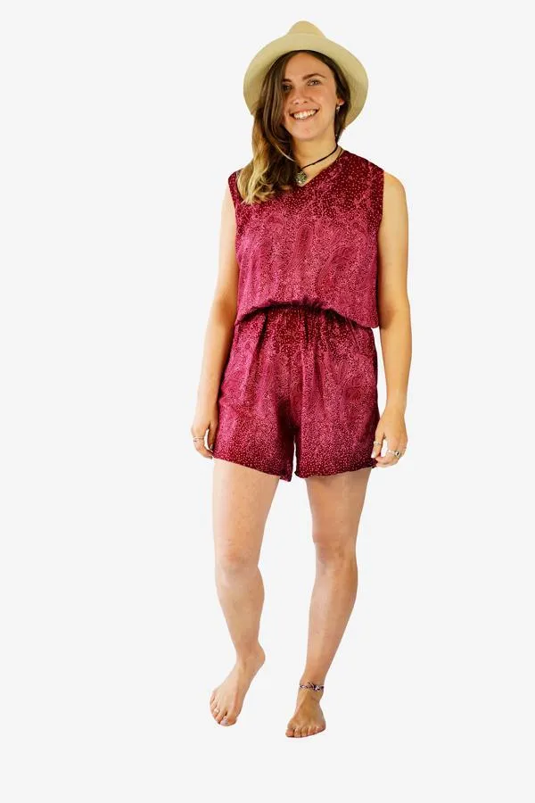 Printed Open Back Playsuit