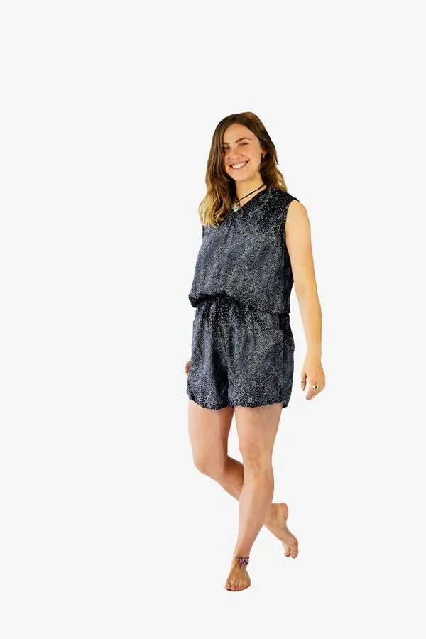 Printed Open Back Playsuit