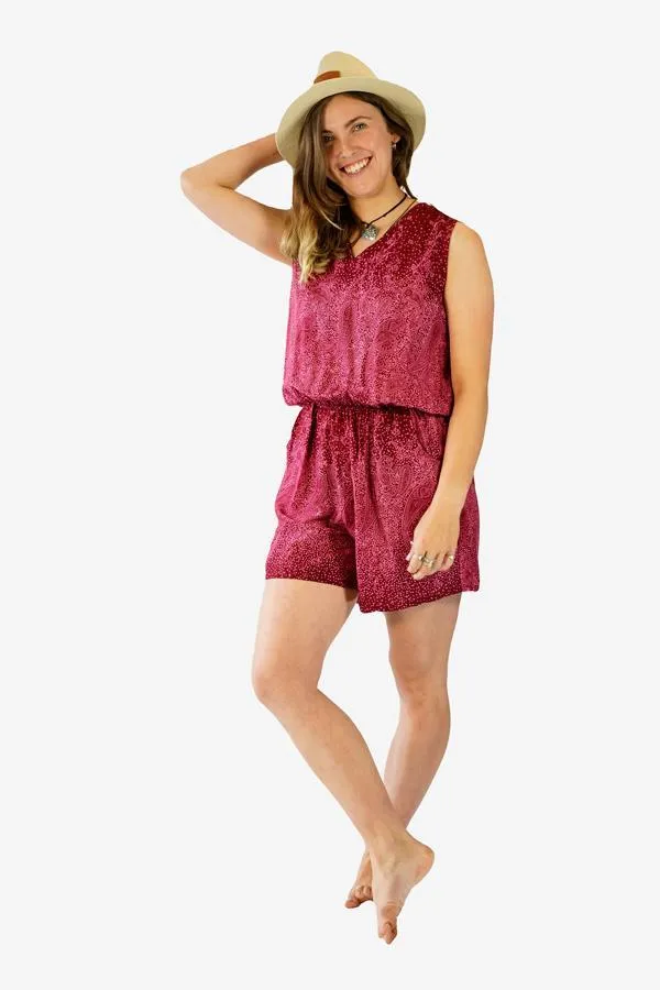 Printed Open Back Playsuit