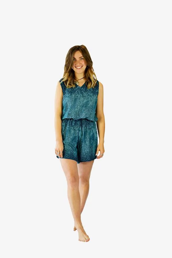 Printed Open Back Playsuit