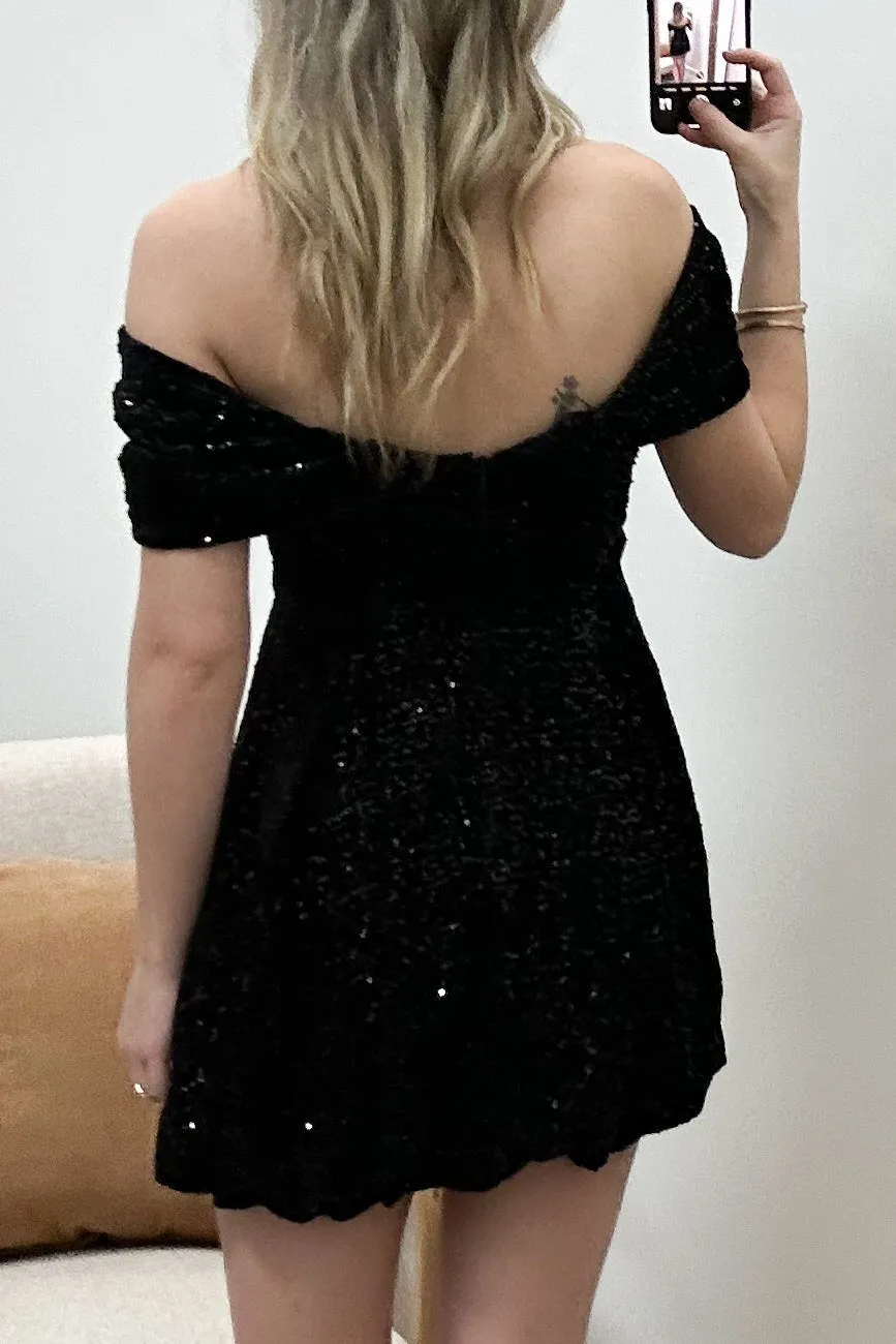 "Midnight Glitz" Dress (Black)