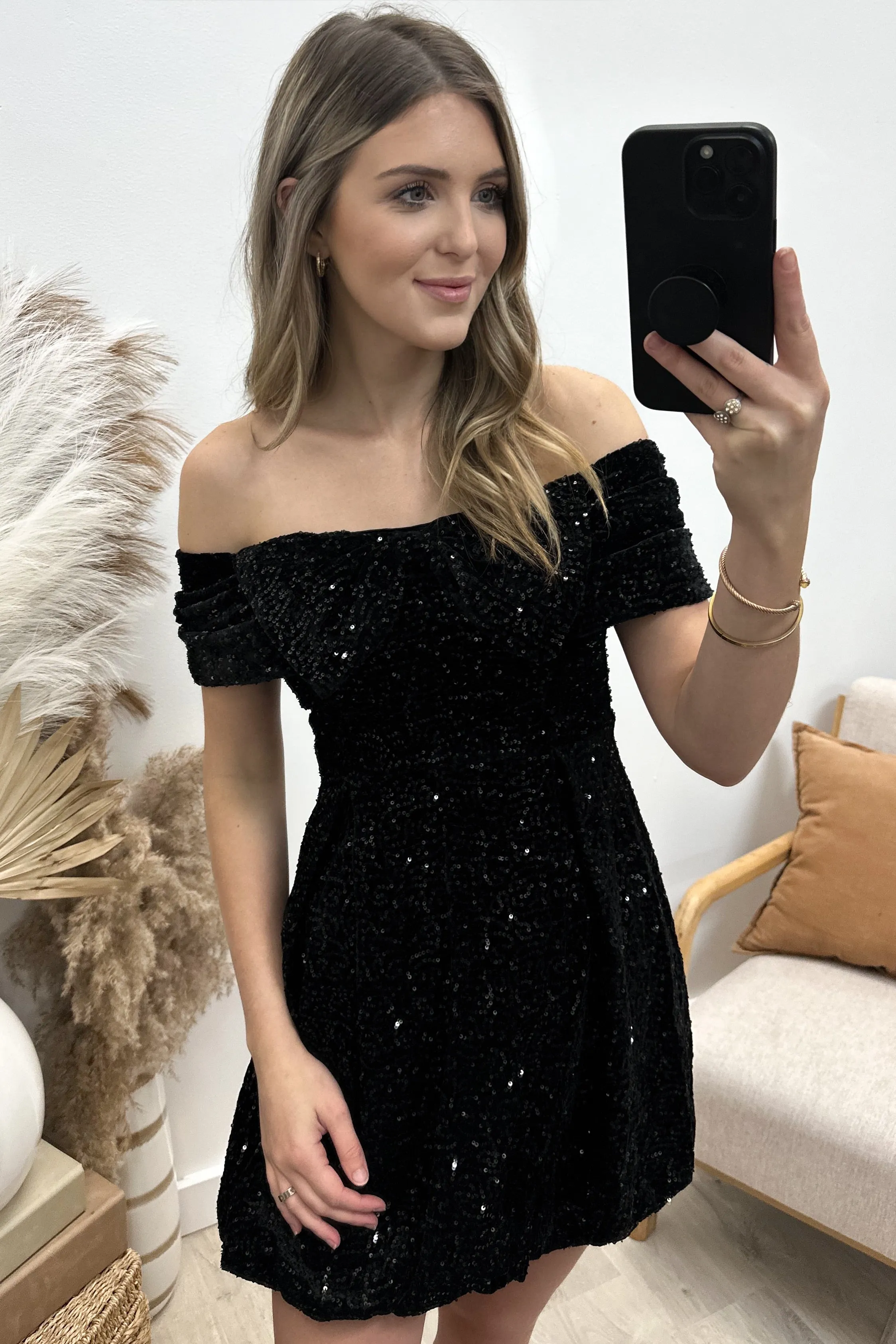 "Midnight Glitz" Dress (Black)