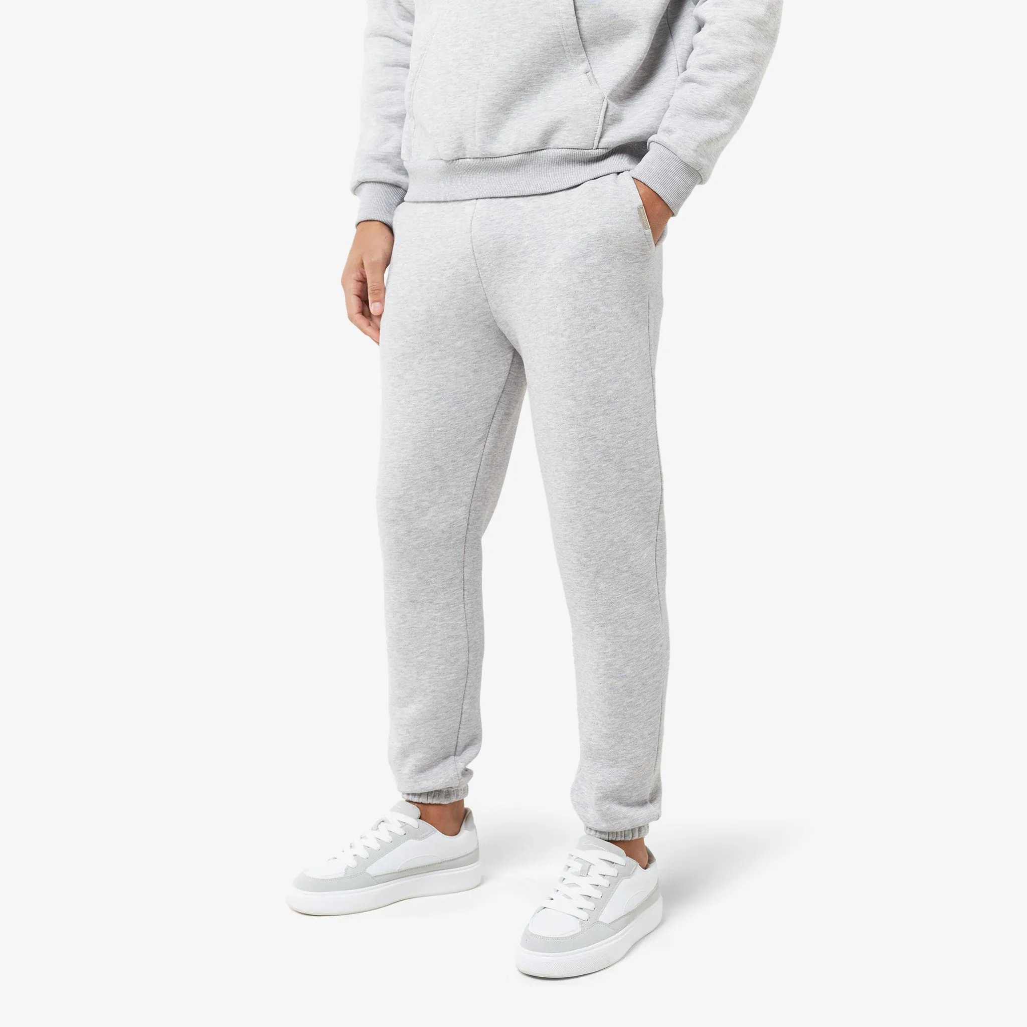 Relaxed Fit Cuffed Jogger | Grey Marl