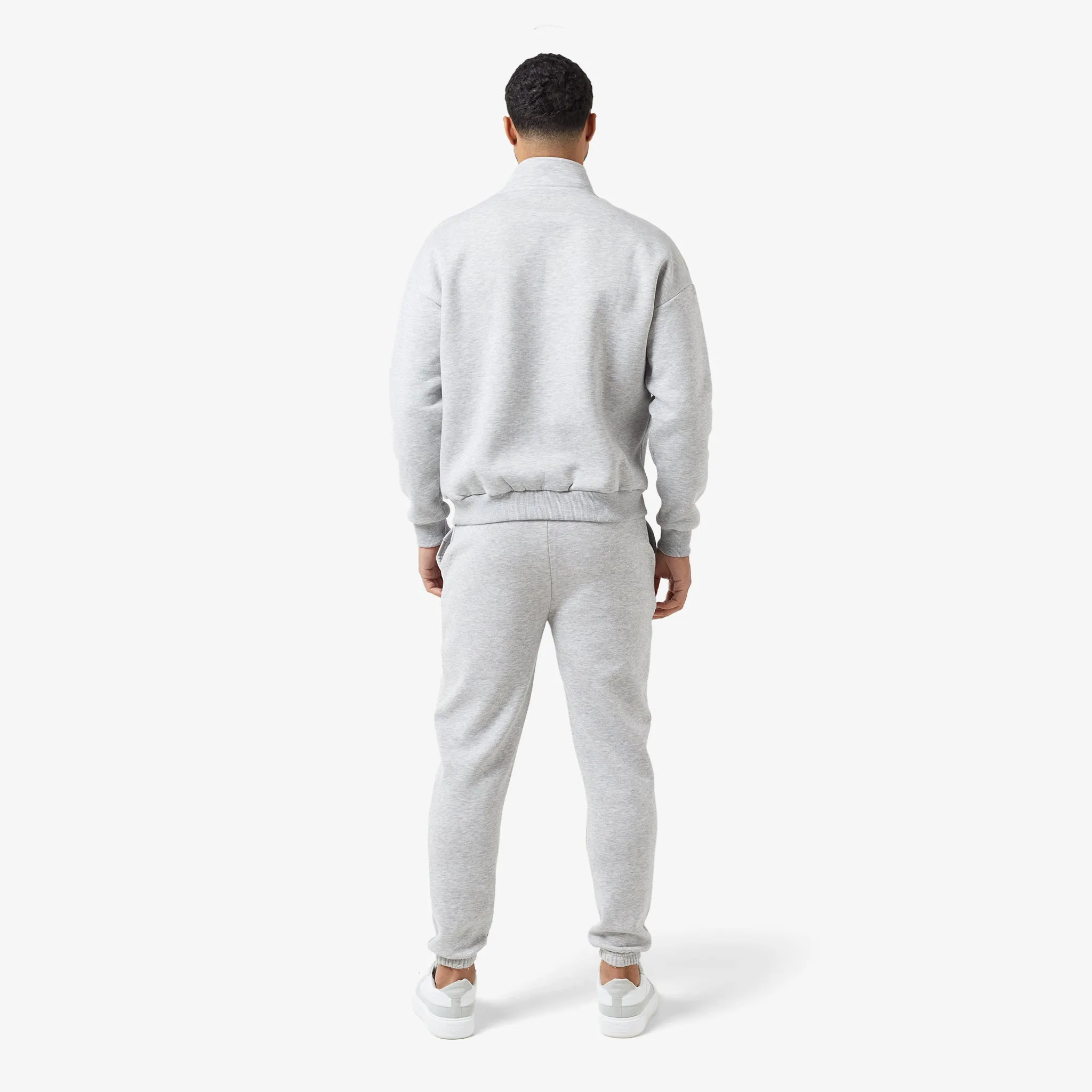 Relaxed Fit Cuffed Jogger | Grey Marl