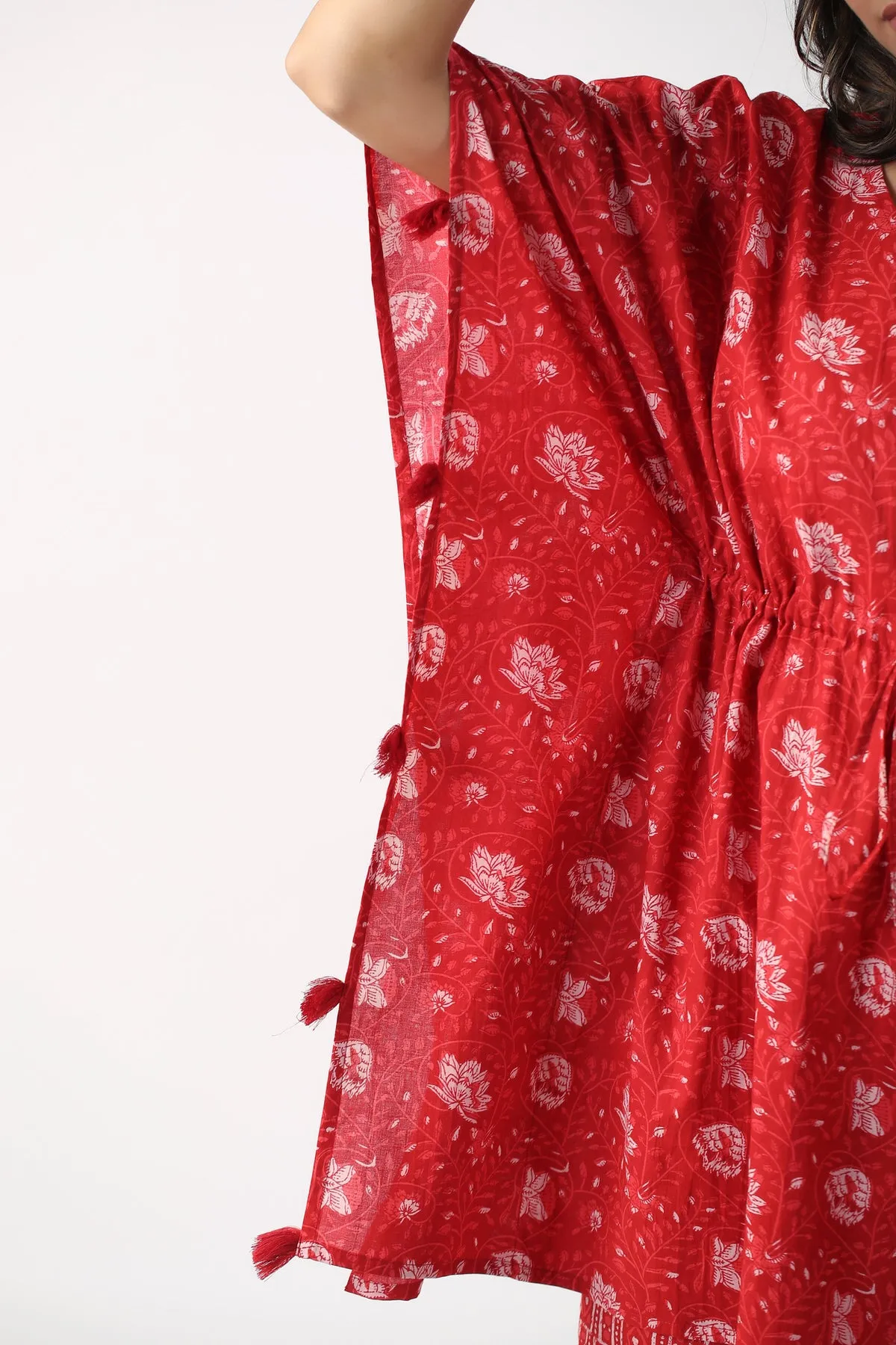 Rose Charades Cotton Kaftan pajama set